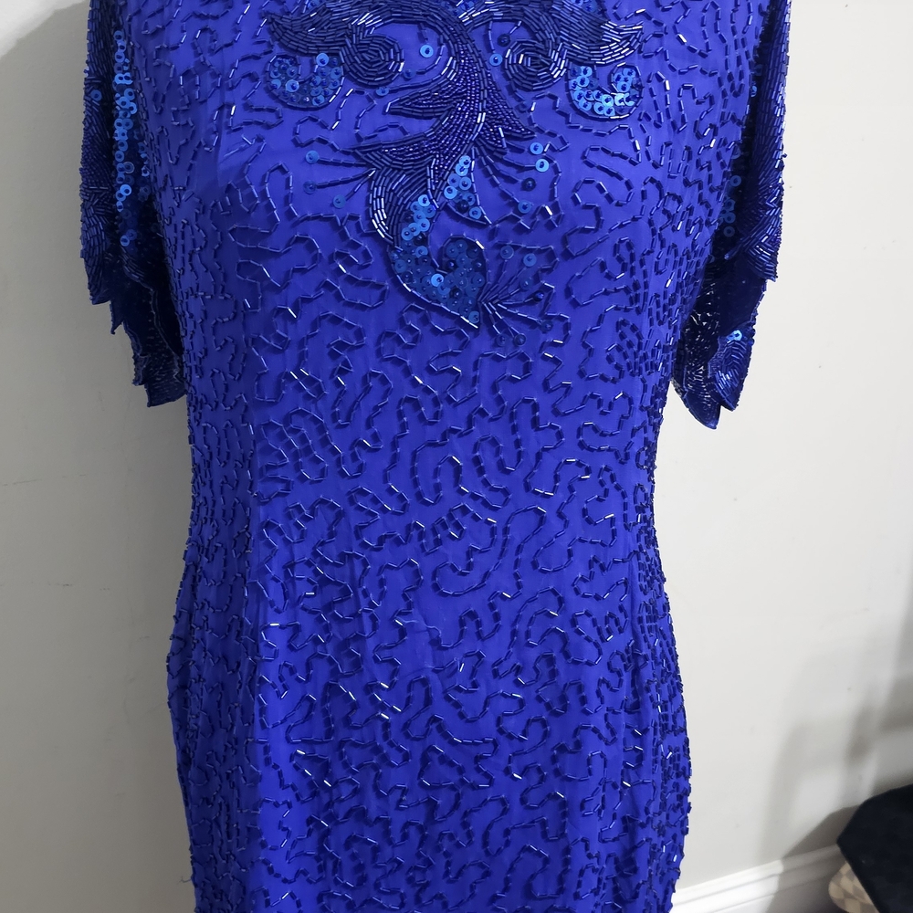 Vibrant Blue Sequin Dress